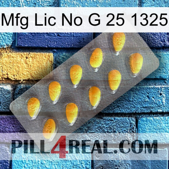 Mfg Lic No G 25 1325 cialis1